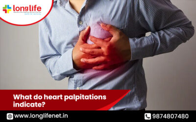What do heart palpitations indicate?